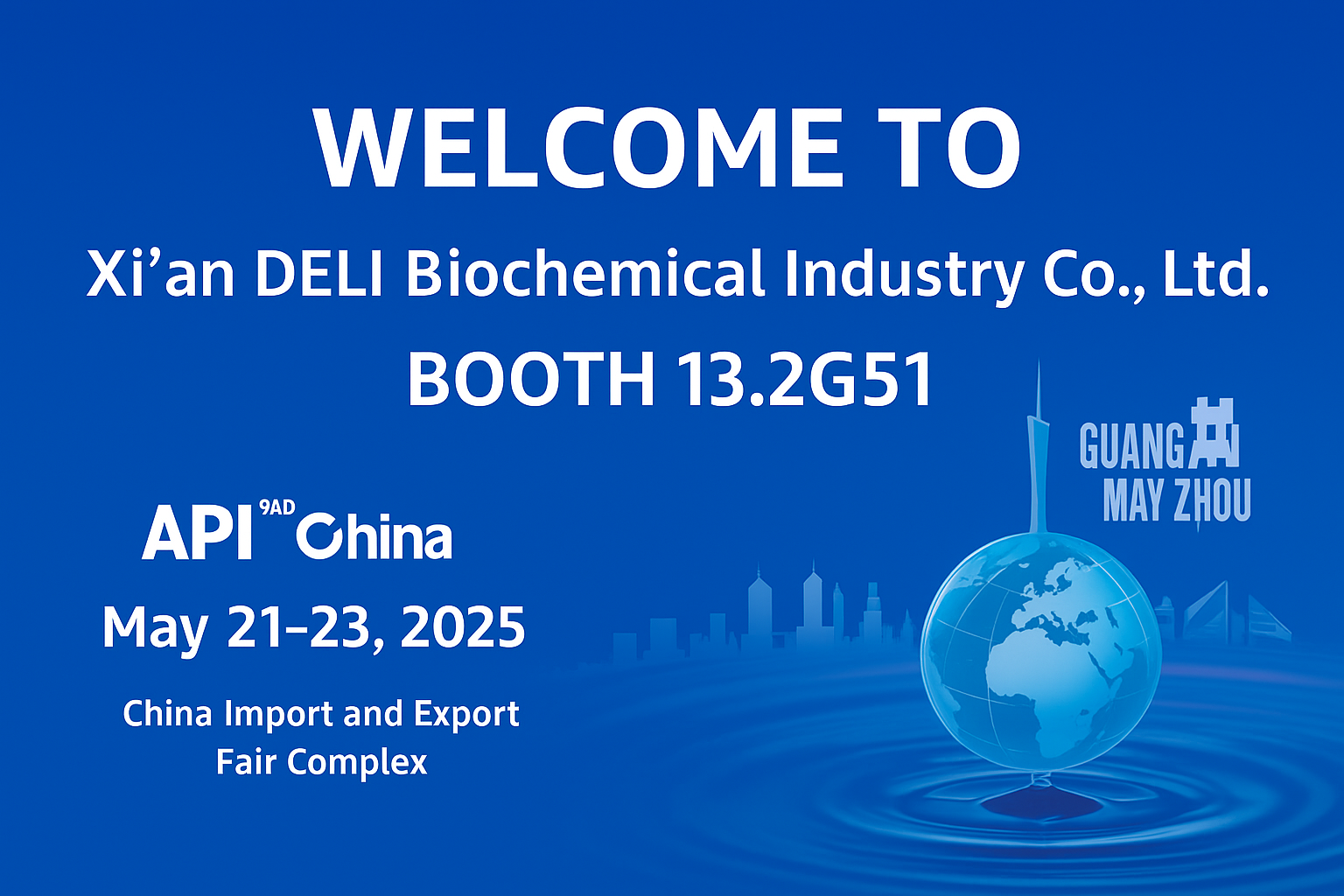 Xi'an deli biochemisch om te exposeren in het 92e API China in Guangzhou
