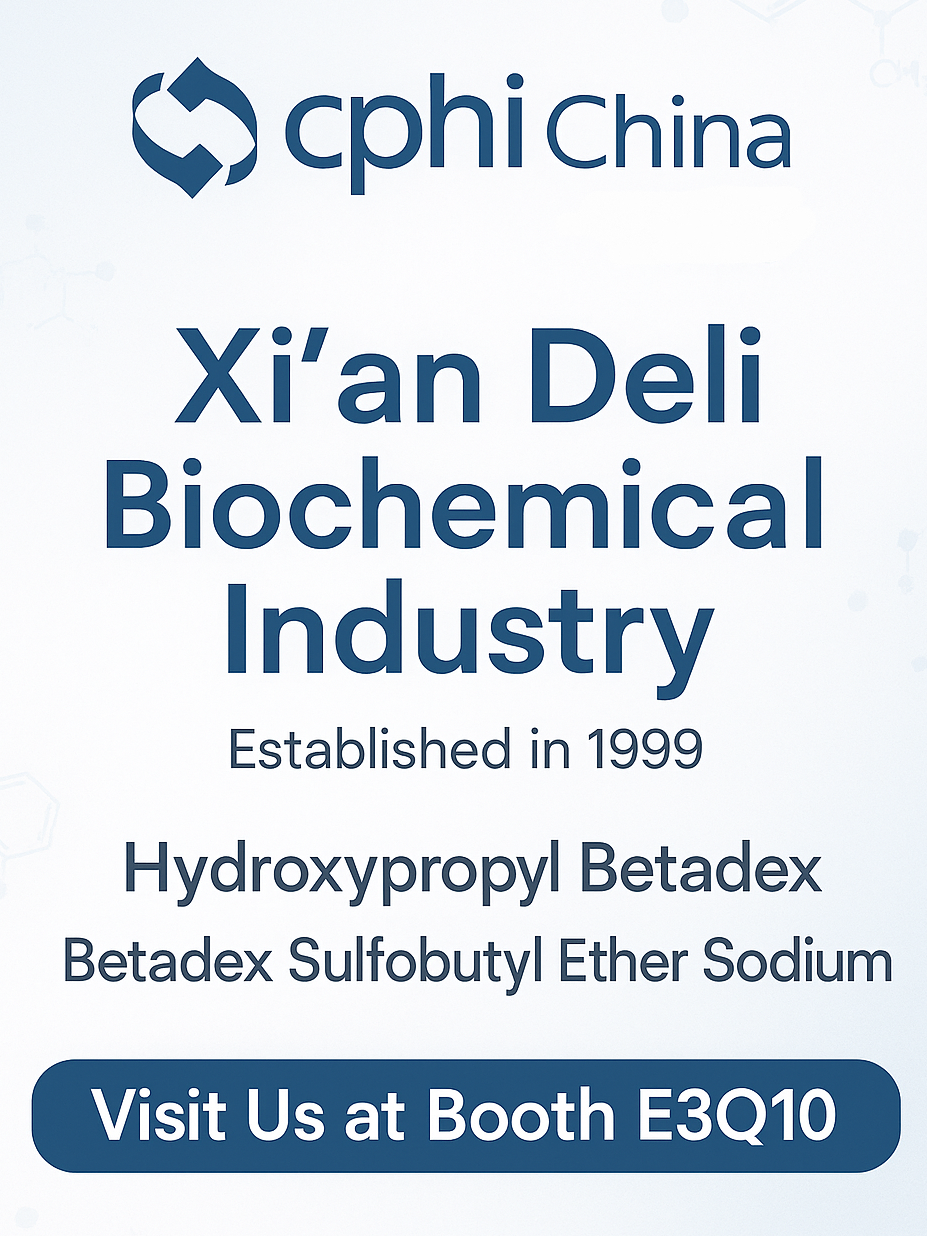 CPHI China 2025 Preview: Hydroxypropyl betadex en sulfobutylether natriumoplossingen staan ​​centraal bij Xi’an Deli's Booth E3Q10