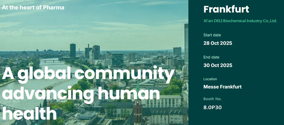 Xi'an Deli Biochemical zal exposeren op CPhI Europe 2025 in Frankfurt, Duitsland