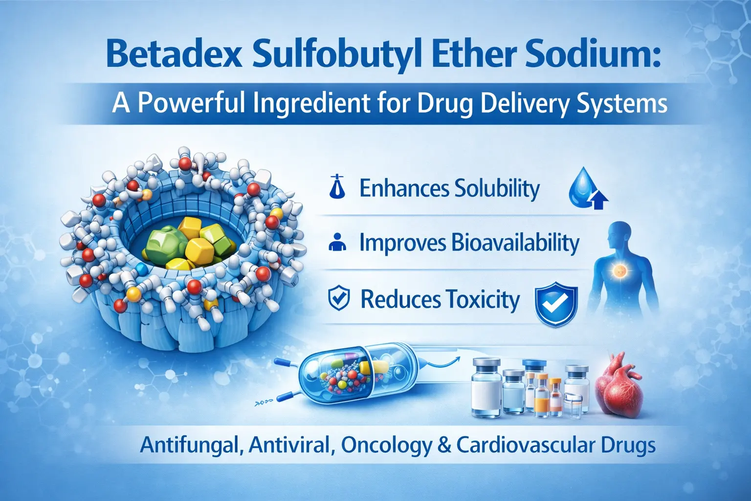 Betadex Sulfobutyl Ether Natrium: een krachtig ingrediënt voor medicijnafgiftesystemen